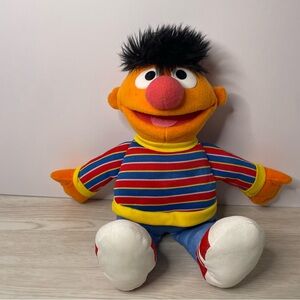Sesame Street Ernie 2010 Vintage Stuffed Plush Toy EUC 14 Inches Tall